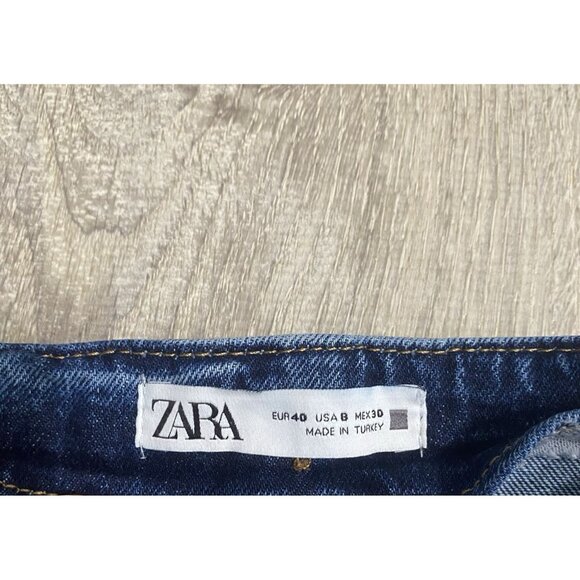 Zara High Rise Baggy Jeans Size 8 28x24 - Picture 3 of 4